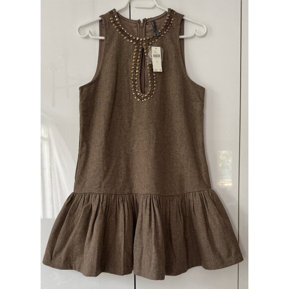 NEW Size S - Anthropologie Beaded Keyhole Sleeveless Mini Dress (NWT US$ 178) - Picture 4 of 16